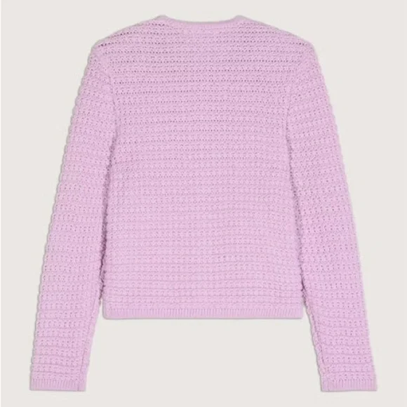 NEW Ba&sh Bash Gaspard Tweed Cardigan Jacket In Purple Lilac | size  2 / M - Picture 5 of 13